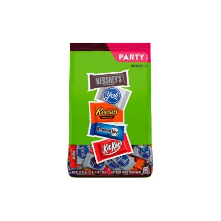 Green Rabbit Holdings HERSHEY'S Assortment Milk Chocolate, Reese's, Almond Joy, Kit Kat, York Pattie Bag, 33.43 oz 24600396